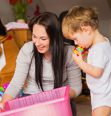 image of child with teacher